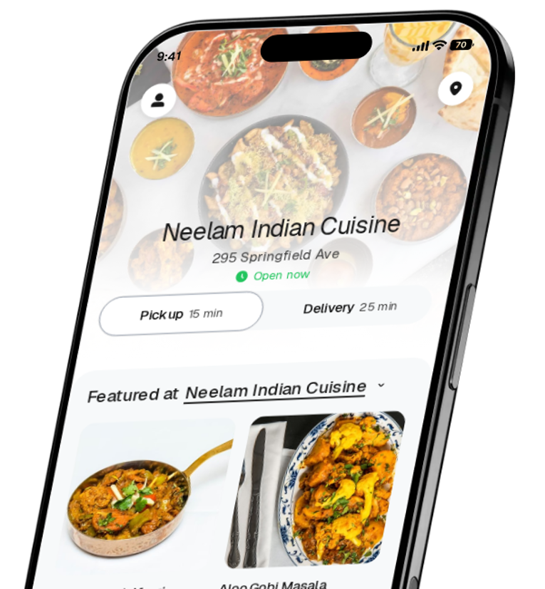 Neelam Indian Cuisine app preview
